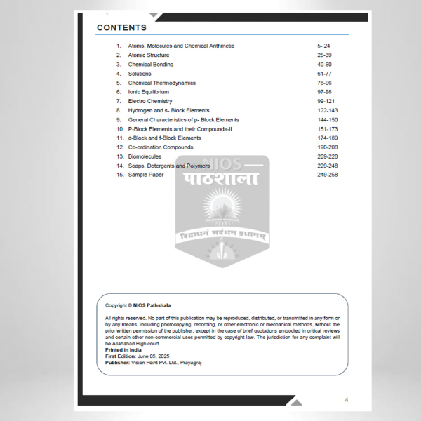 NIOS Chemistry (313) Simplified Notebook – Class 12th (New Syllabus) - Image 3